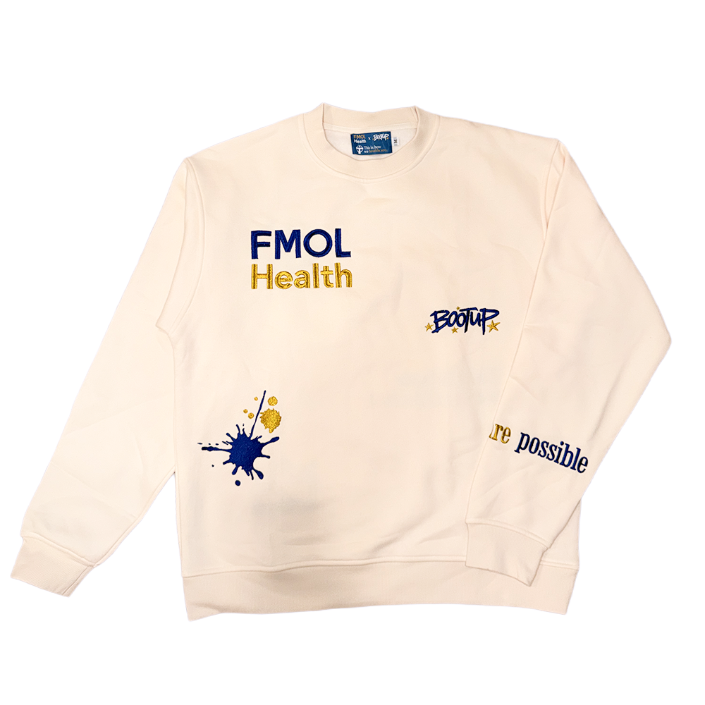 FMOL crewneck (blue/cream)